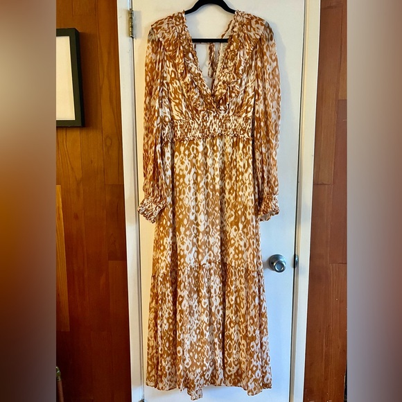 Anthropologie The Odetta Ruffled V-Neck Dress - Picture 3 of 8